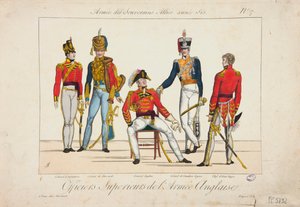 Oficiales Superiores del Ejército Inglés, Ejército de Soberanos Aliados, 1815 de Adrien Pierre Francois Godefroy